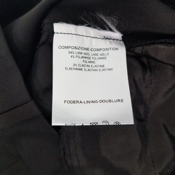 NEW GUCCI Uniform IT Size 44 Black Flared Pants Trousers Black Unfinished Hem - Picture 10 of 13